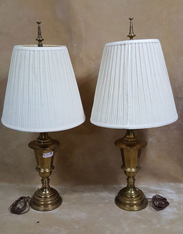 Pair of Stiffel Brass Lamps (1 of 2)
