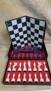 Napoleon Bonaparte Collector's Series Chess Set: By Classic Games with matching board. In original box (box has some damage)