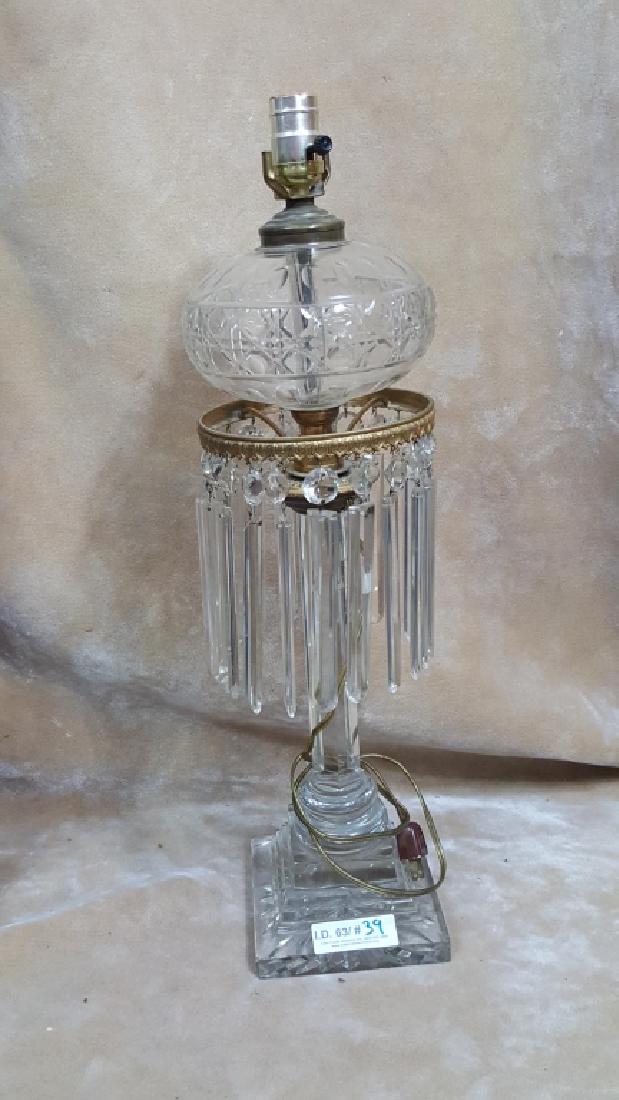 Brilliant Cut Glass Table Lamp (1 of 2)