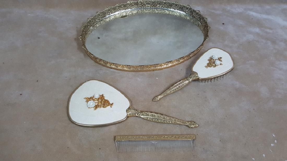24Kt Gold Gilt Vanity Set (1 of 2)