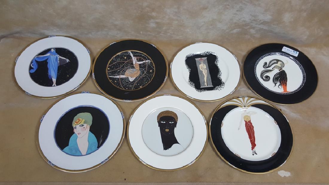 7 Erte Art Deco China Plates (1 of 1)