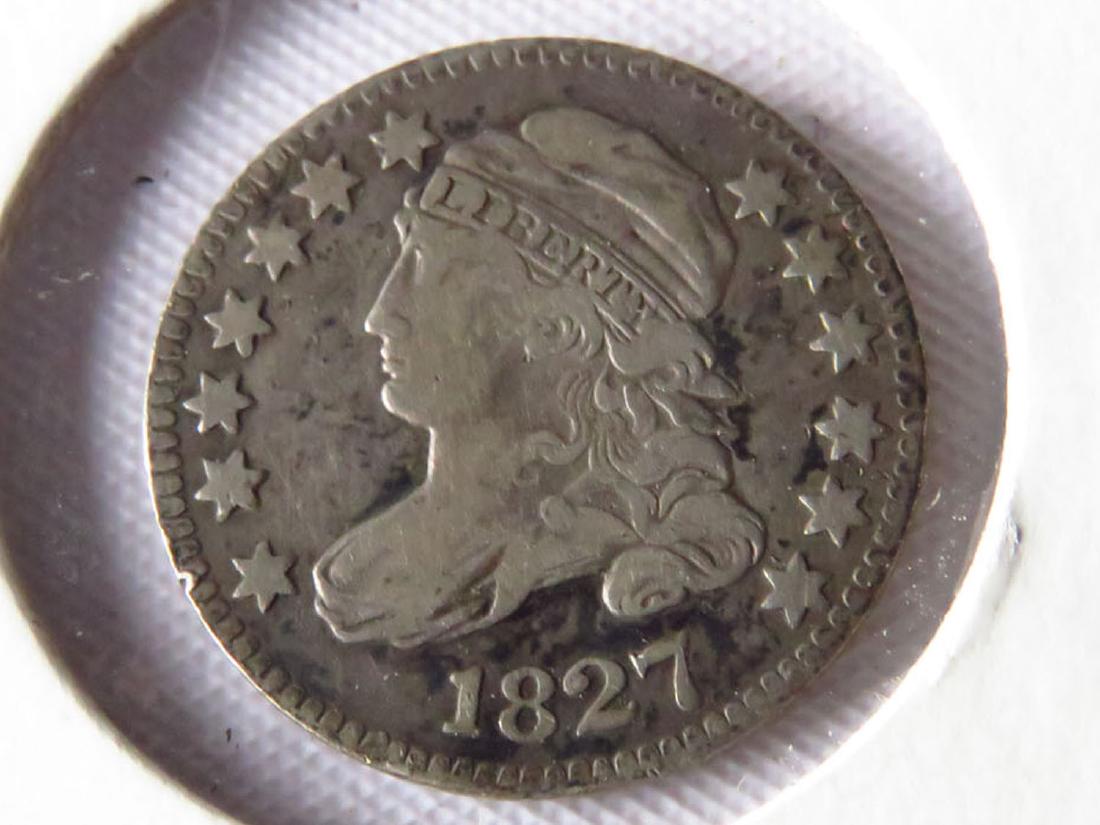 1827 CAPPED BUST SILVER 10 CENT PIECE (1 of 3)