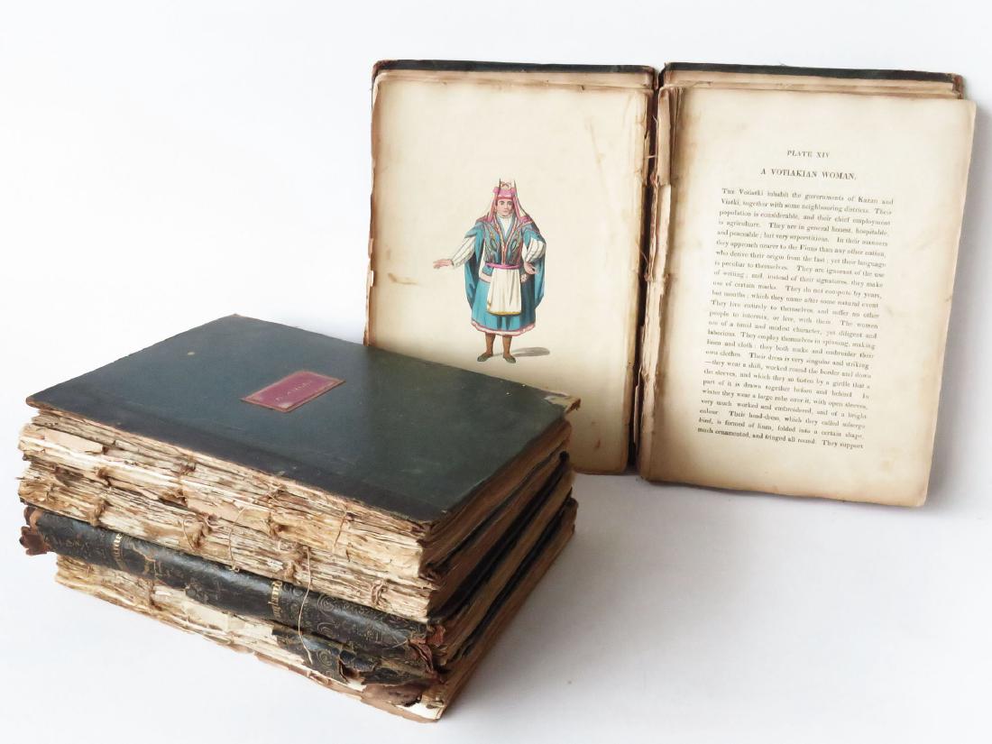 5 VOLS. HANDCOLORED ENGRAVINGS, AUSTRIANS, SWISS, (1 of 9)