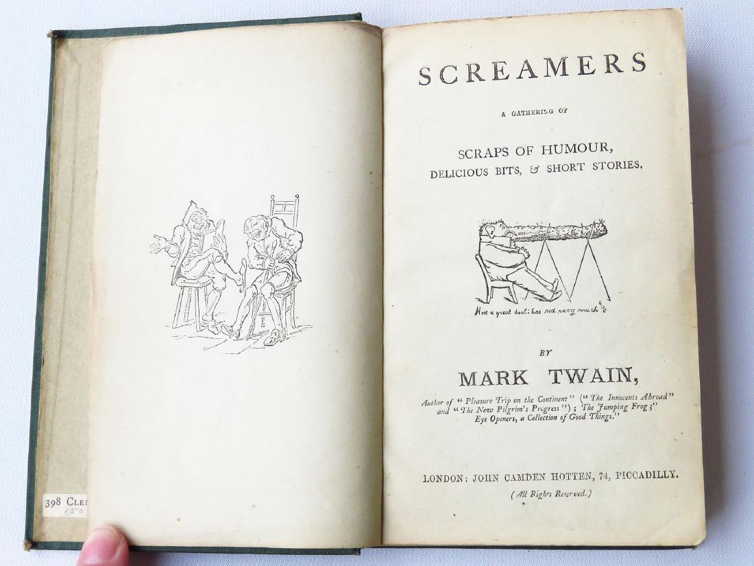 VOL. "SCREAMERS" MARK TWAIN 1ST ED. LONDON 1871 (1 of 4)