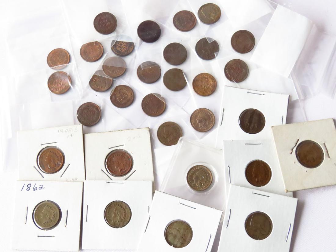 LOT (31) INDIAN HEAD CENTS INCL. UNC-EF VG (1 of 5)