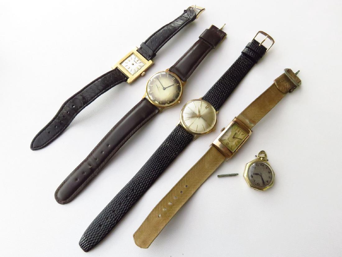 LOT (5) WATCHES INCL. 14K & 18K (1 of 7)