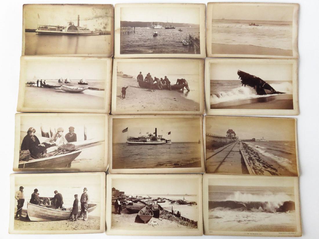 LOT (12) VINTAGE CABINET CARDS INCL. STEAM SHIPS (1 of 7)