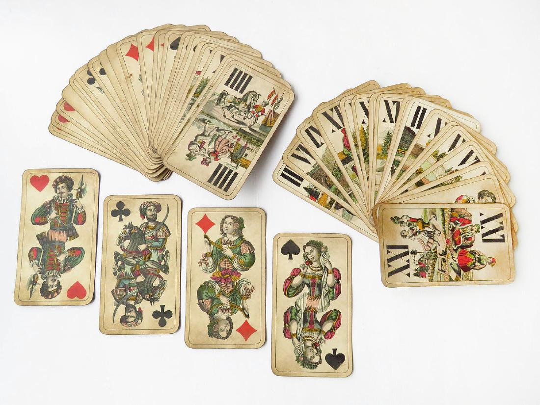 SET EARLY H/C PLAYING CARDS 19TH C. (1 of 3)