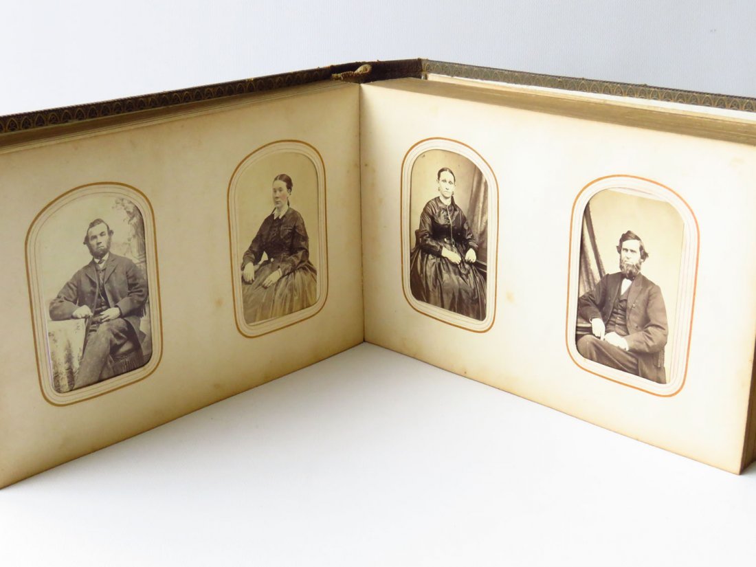 VINTAGE TIN TYPE PHOTO ALBUM, REV. J.S. BARROWS 1867 (1 of 9)