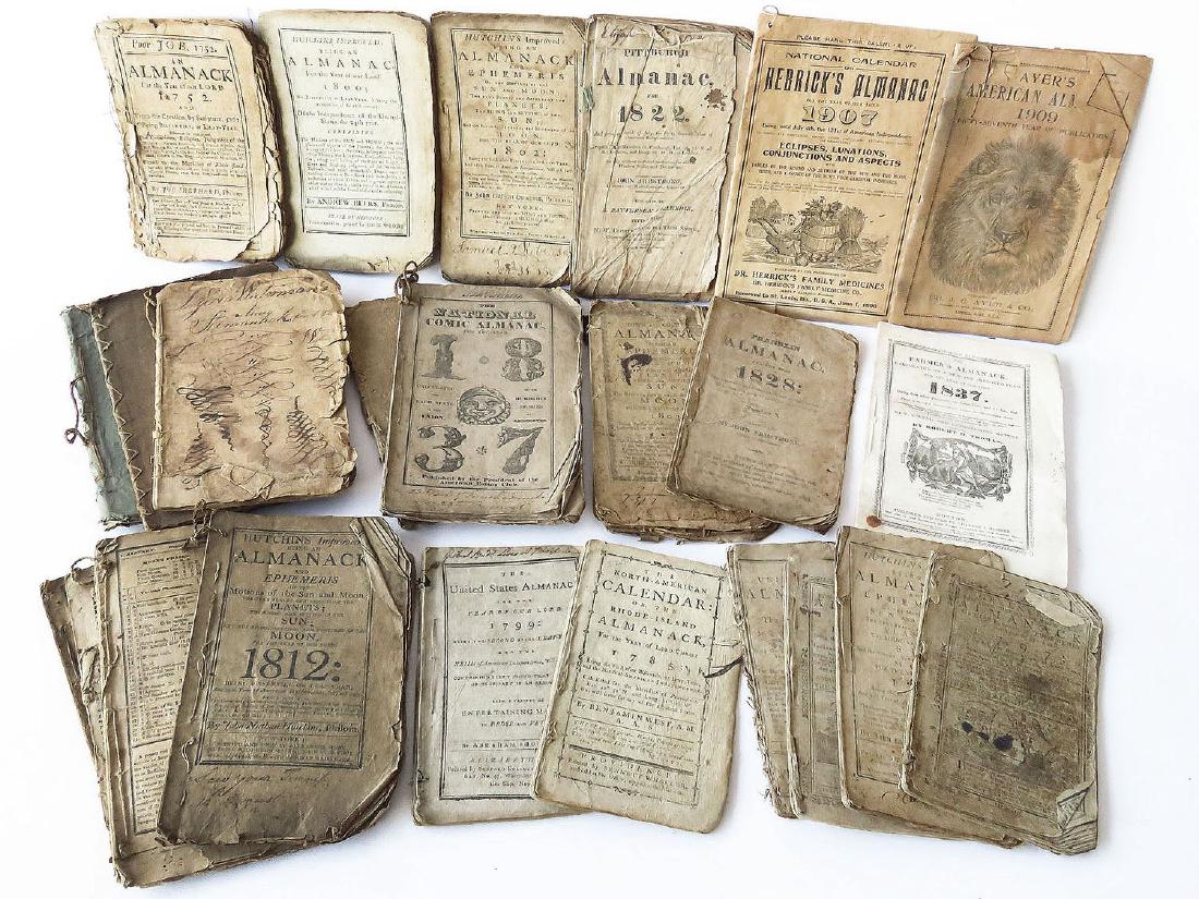LOT (21) EARLY ALMANACS 18/19TH C. (1 of 8)