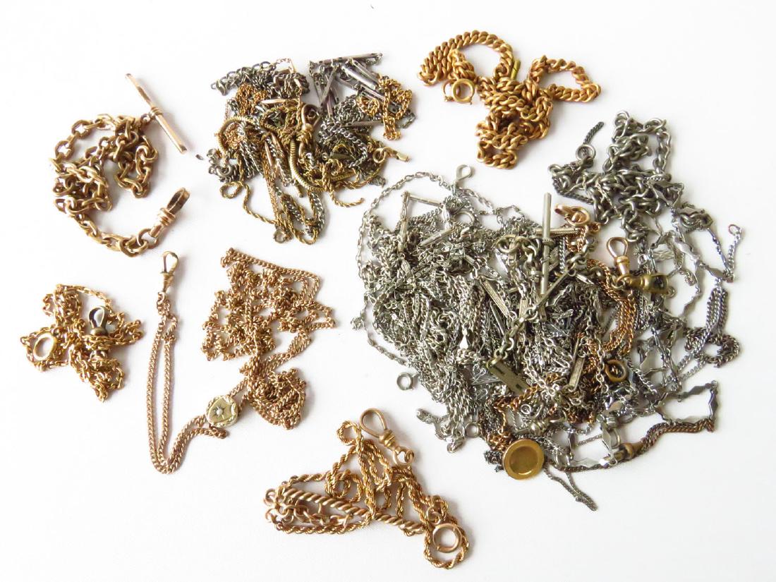 ASST VICTORIAN/ART DECO WATCH FOBS/CHAINS 19/20TH C. (1 of 4)