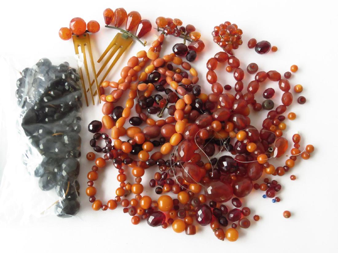 ASST VICTORIAN/ART DECO CHINESE BALTIC AMBER 19/20TH C. (1 of 4)