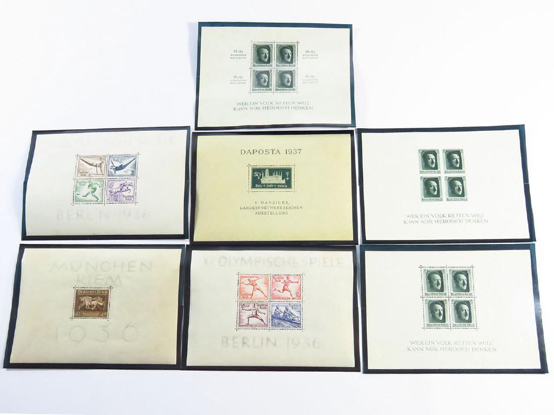 (7) ASST GERMAN SOUVENIR SHEETS INCL. OLYMPICS 1936 (1 of 5)