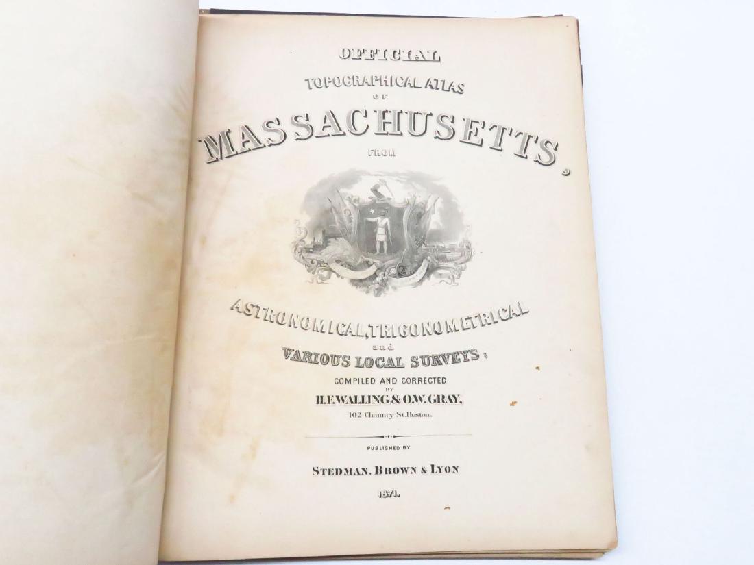 ATLAS MASSACHUSETTS H.F. WALLING & O.W. GRAY 1871 (1 of 6)
