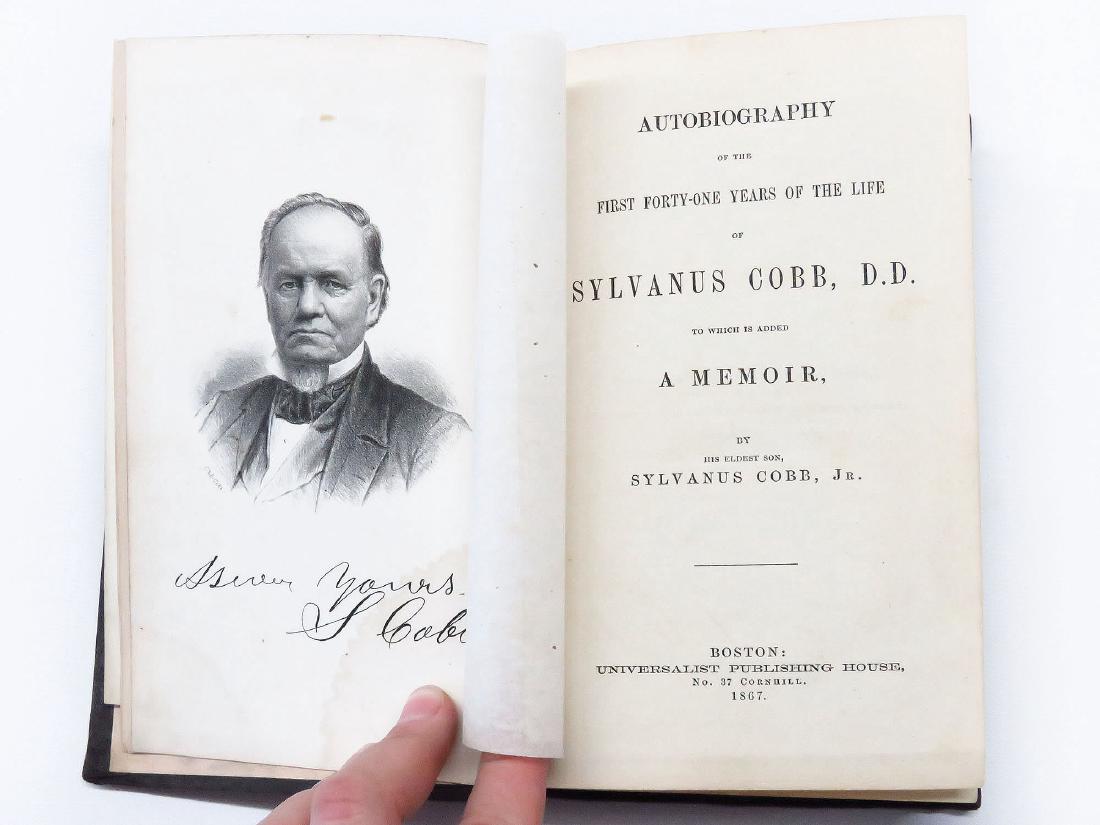 SYLVANUS COBB D.D. BOSTON 1867 W/LETTER 1873 (1 of 4)