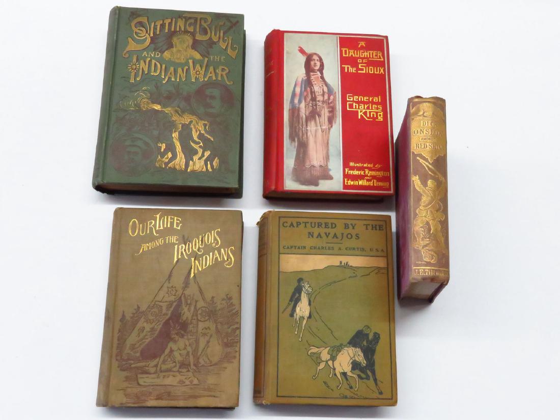 5 INDIAN VOL.; "AMONG THE REDSKINS" 1870, SIOUX 1903 (1 of 6)