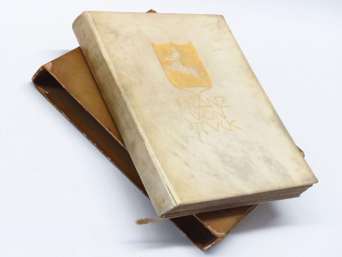FRANZ VON STUCK VELLUM ED.; GRAVURES HANFSTAENGL: VOL. FRANZ VON STUCK VELLUM EDITION W/ ORIG. GRAVURES HANFSTAENGL C. 1905 W/SLIP JACKET