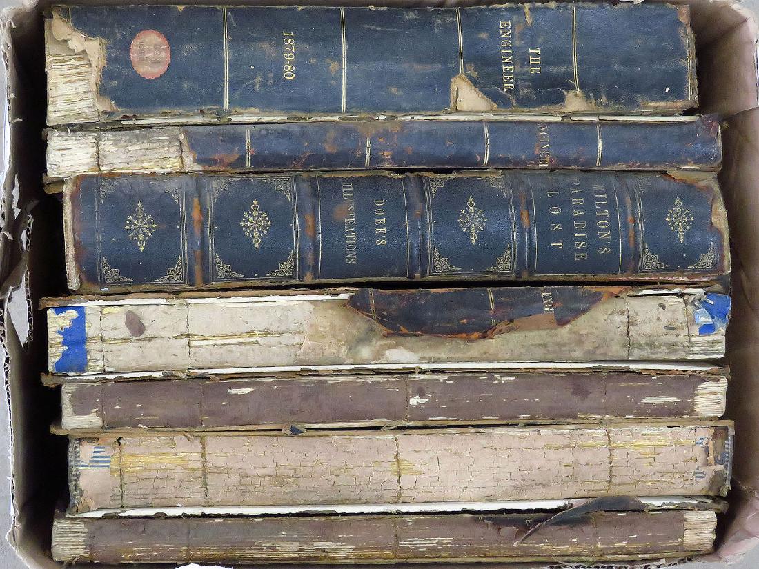 4 BOXES ASST BOUND MAGAZINES  INC. GUSTAV DORE 19TH C. (1 of 4)