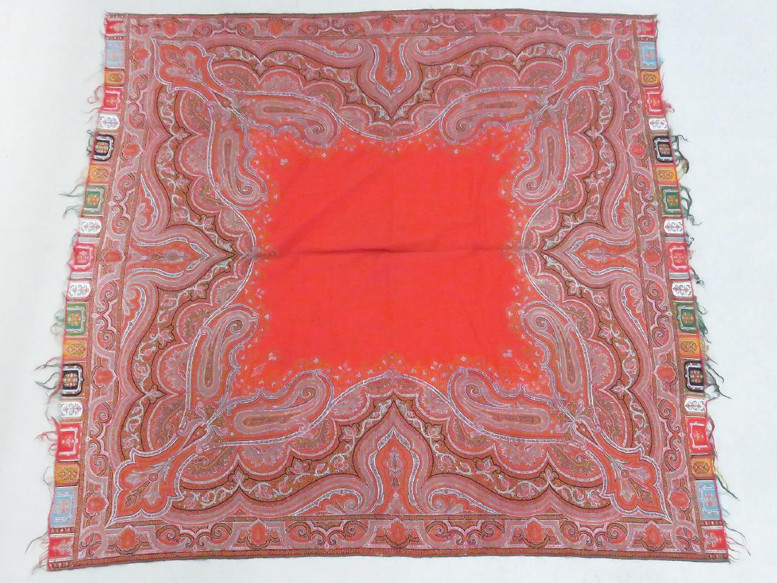FINE/EARLY PAISLEY CASHMERE SHAWL 19TH C. (1 of 5)