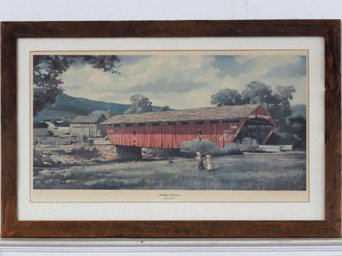 PRINT "NOSTALGIC SUMMER" SIGNED ERIC SLOANE C. 1970: PRINT "NOSTALGIC SUMMER" SIGNED ERIC SLOANE C. 1970; 13" X 24"