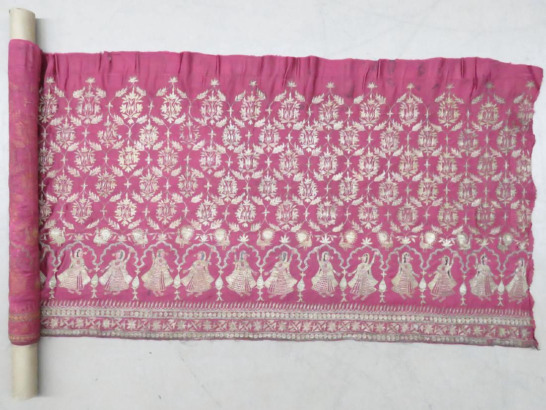 FINE INDIA SILVER/SILK METALLIC THREAD PANEL (1 of 7)