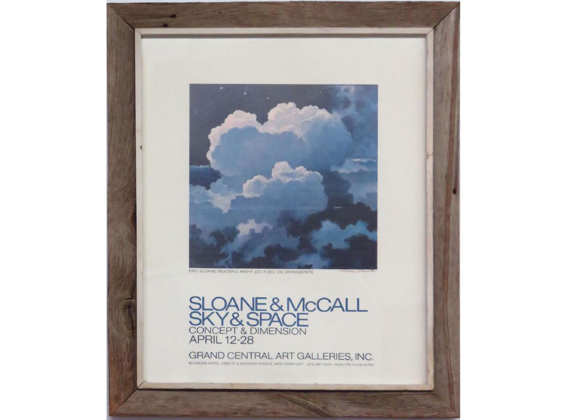 PRINT/POSTER SIGNED ERIC SLOANE: PRINT/POSTER ERIC SLOAN SIGNED ERIC SLOANE; 24" X 30"