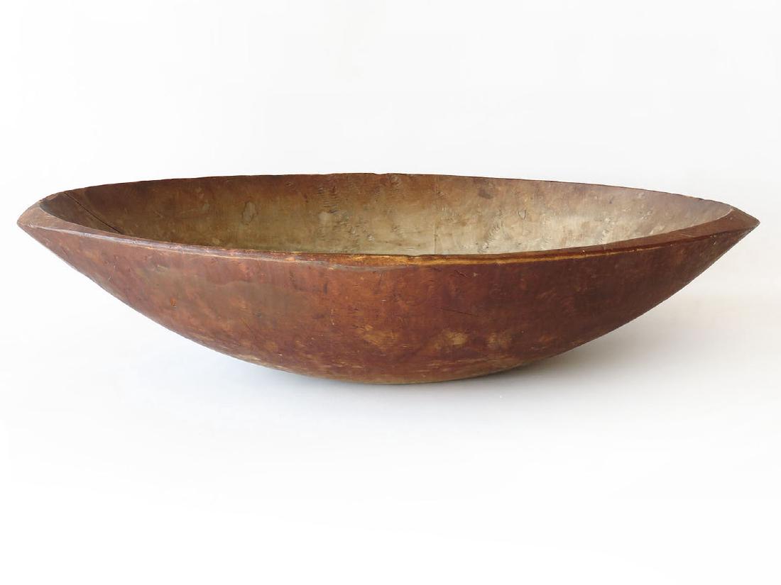 LARGE BIRDS EYE TIGER MAPLE TRENCHING BOWL C. 1850 (1 of 5)