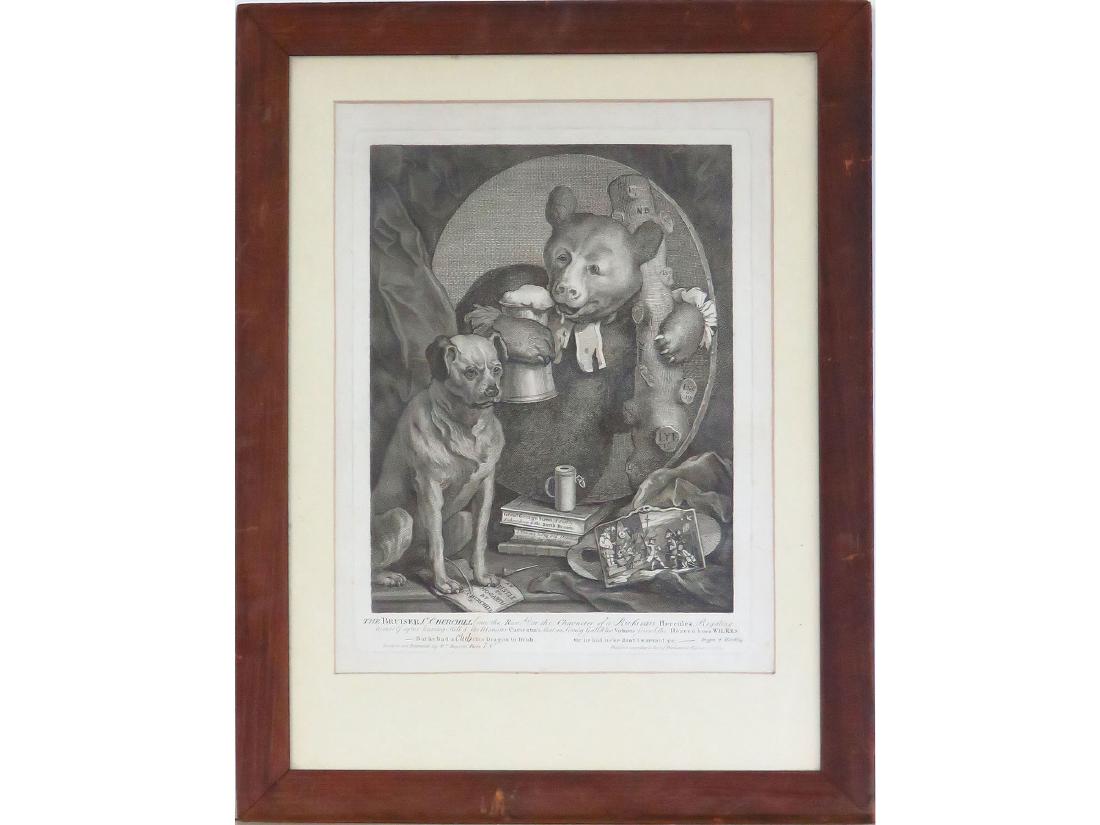 STEEL ENGRAVING 'THE BRUISER C. CHURCHILL' HOGARTH (1 of 5)