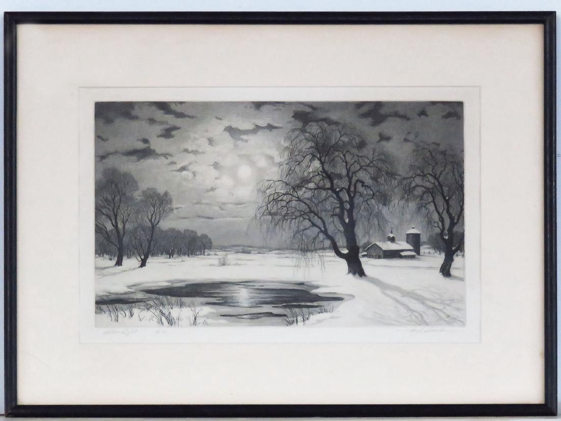 ETCHING SILVER LIGHT SIGNED R.W. WOICESKE ED. 45 (1 of 4)