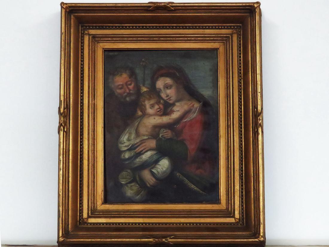 O/C THE HOLY FAMILY SIGNED, TITLED & DATED ROMANO (1 of 6)