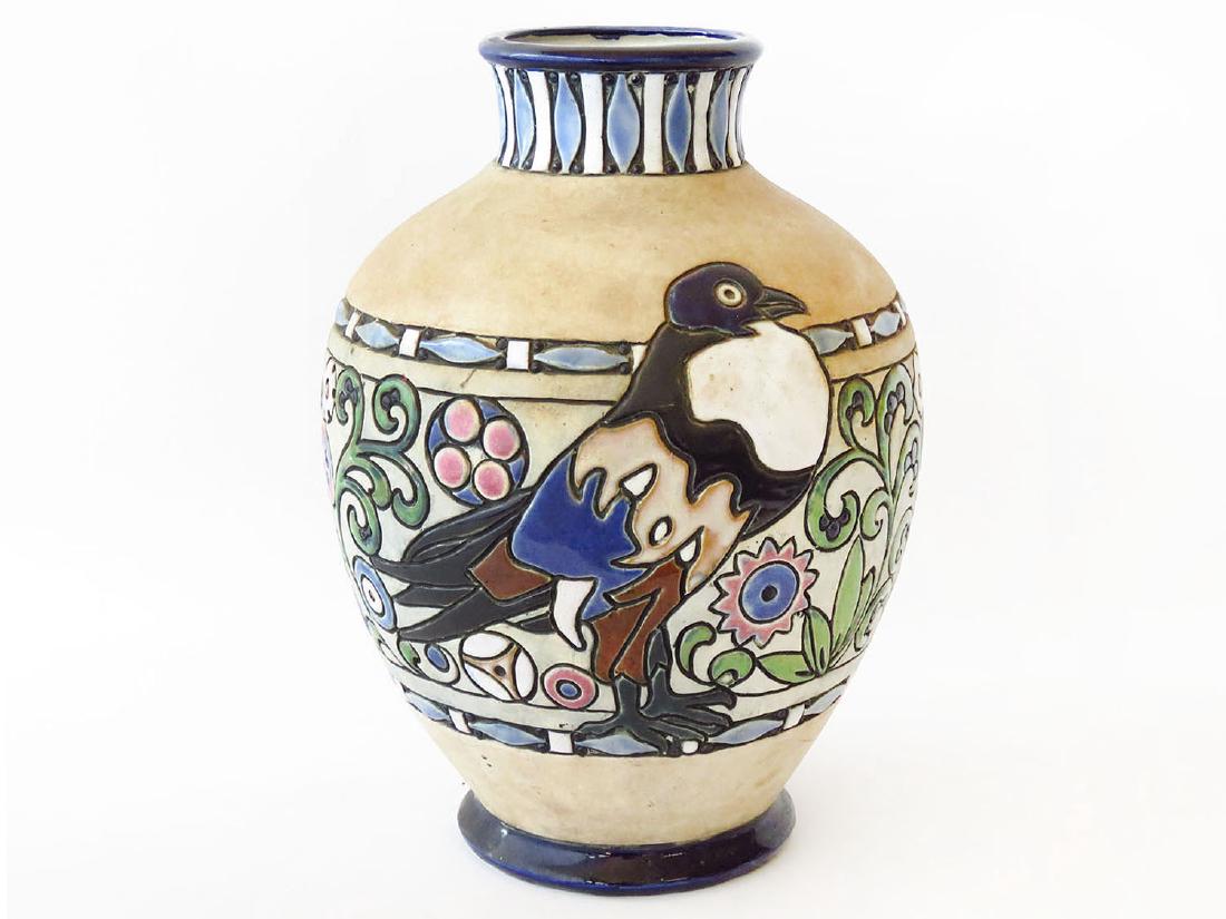 CZECH AMPHORA CAMPINA POTTERY VASE, 1920/30