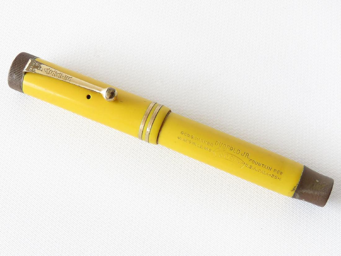 PARKER, MANDARIN YELLOW DUOFOLD JR. FOUNTAIN PEN (1 of 5)