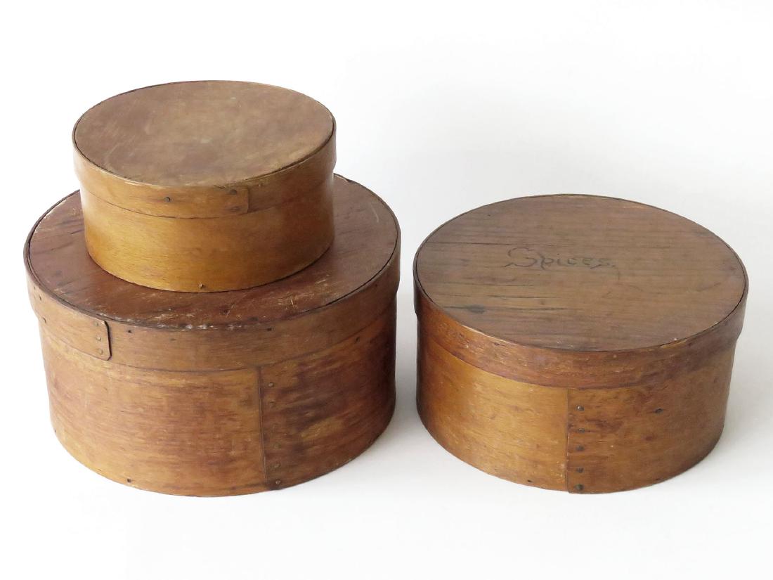 LOT (3) COUNTRY PANTRY BOXES 19/20TH. C. (1 of 5)