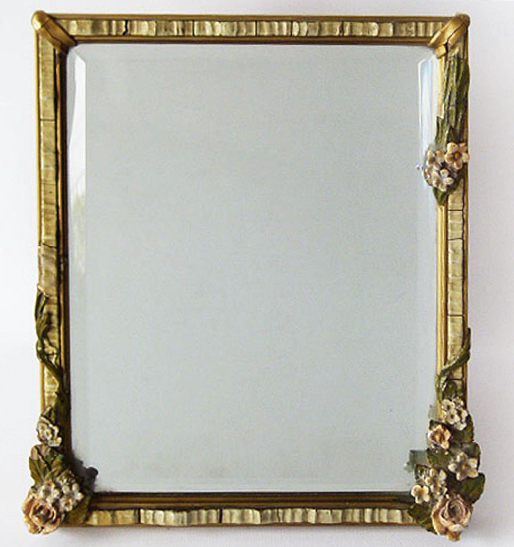 FRENCH GESSO BEVELED MIRROR DRESSER FRAME 1920 (1 of 4)