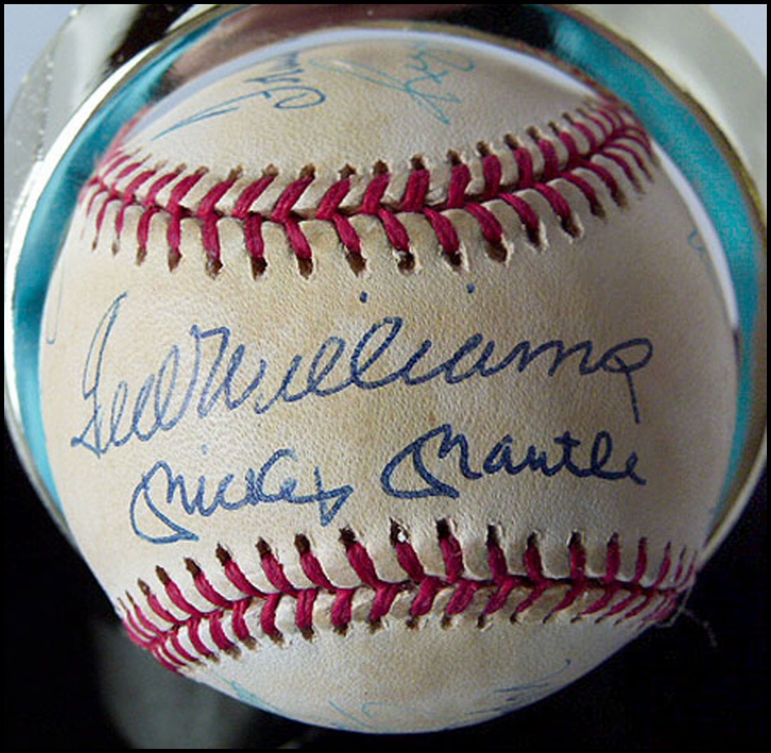 500 HOME RUN BASEBALL, 11 AUTOGRAPHS, MANTLE, ETC (1 of 10)