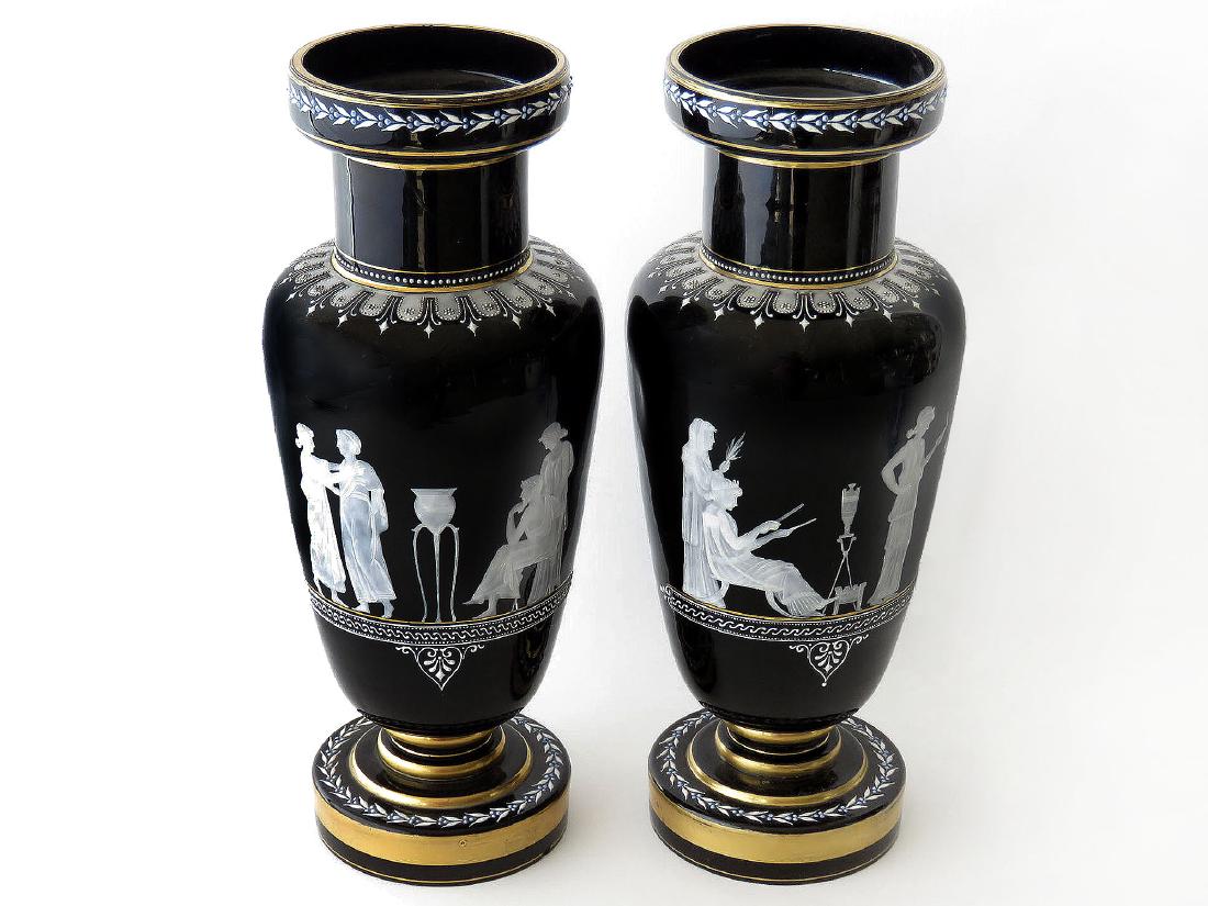 PAIR GEORGIAN STYLE VASES 19TH C. (1 of 8)