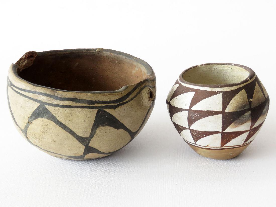 2 AMERICAN INDIAN POTTERY ACOMA/PUEBLO 19TH C. (1 of 3)