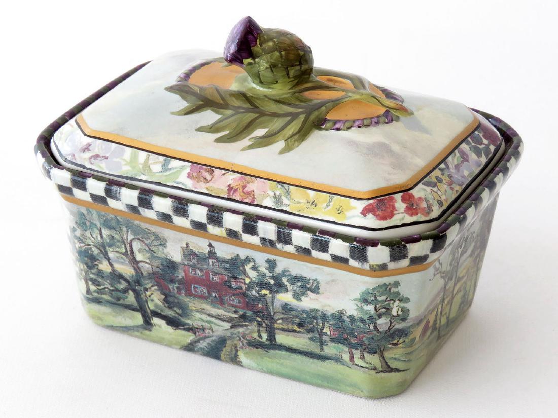 MACKENZIE- CHILDS LANDSCAPE DECORATED DRESSER BOX (1 of 5)
