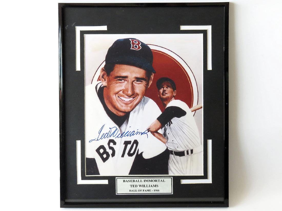 TED WILLIAMS AUTOGRAPHED PHOTO W/COA (1 of 3)