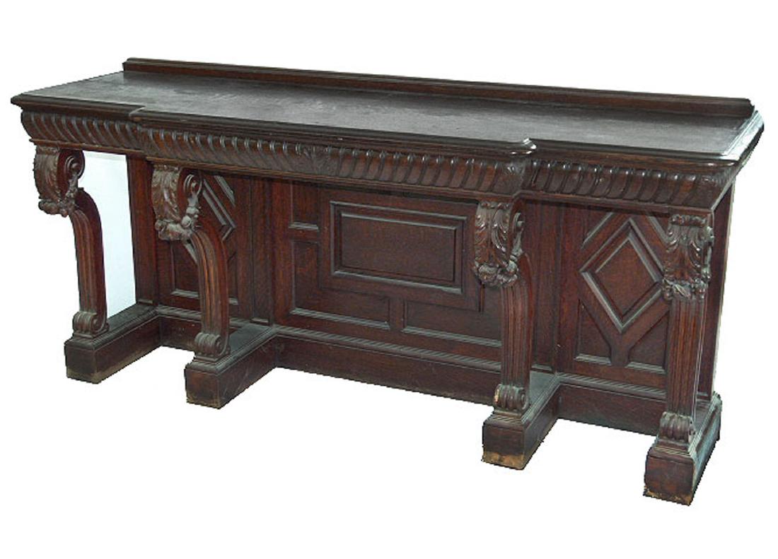 R.J. HORNER & CO., CARVED OAK DINING ROOM SERVER (1 of 8)
