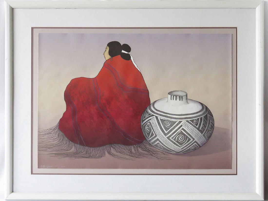 LITHO "SNOWFLAKE OLLA" SIGNED R.C. GORMAN (1 of 4)