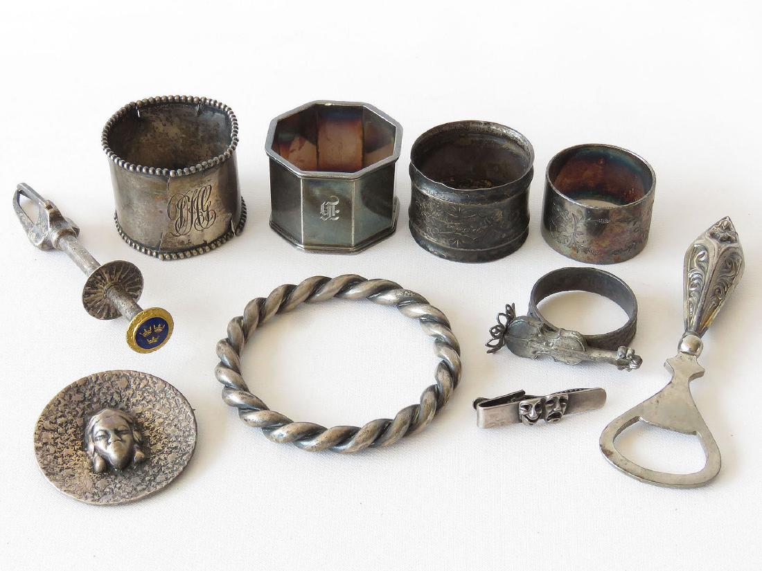LOT ASST STERLING/PLATE INCL. NAPKIN RINGS, ETC. (1 of 5)