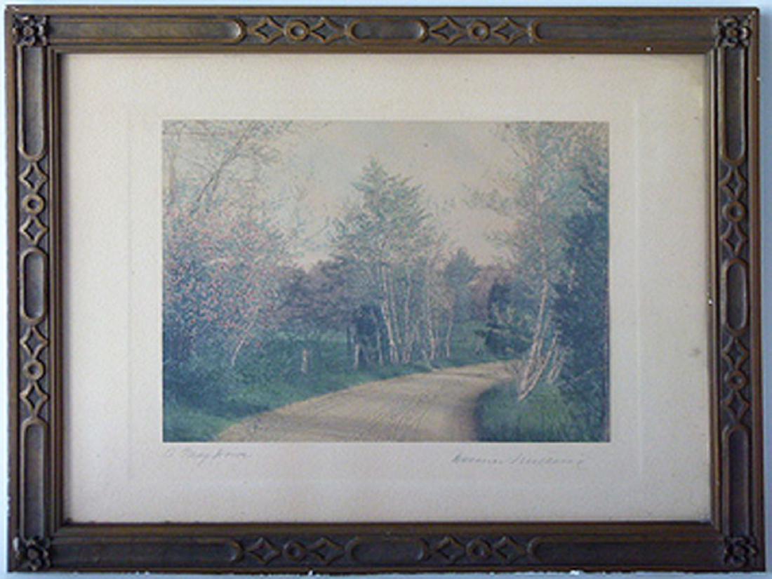 H/C PRINT A. MAY DRIVE SIGNED WALLACE NUTTING (1 of 7)