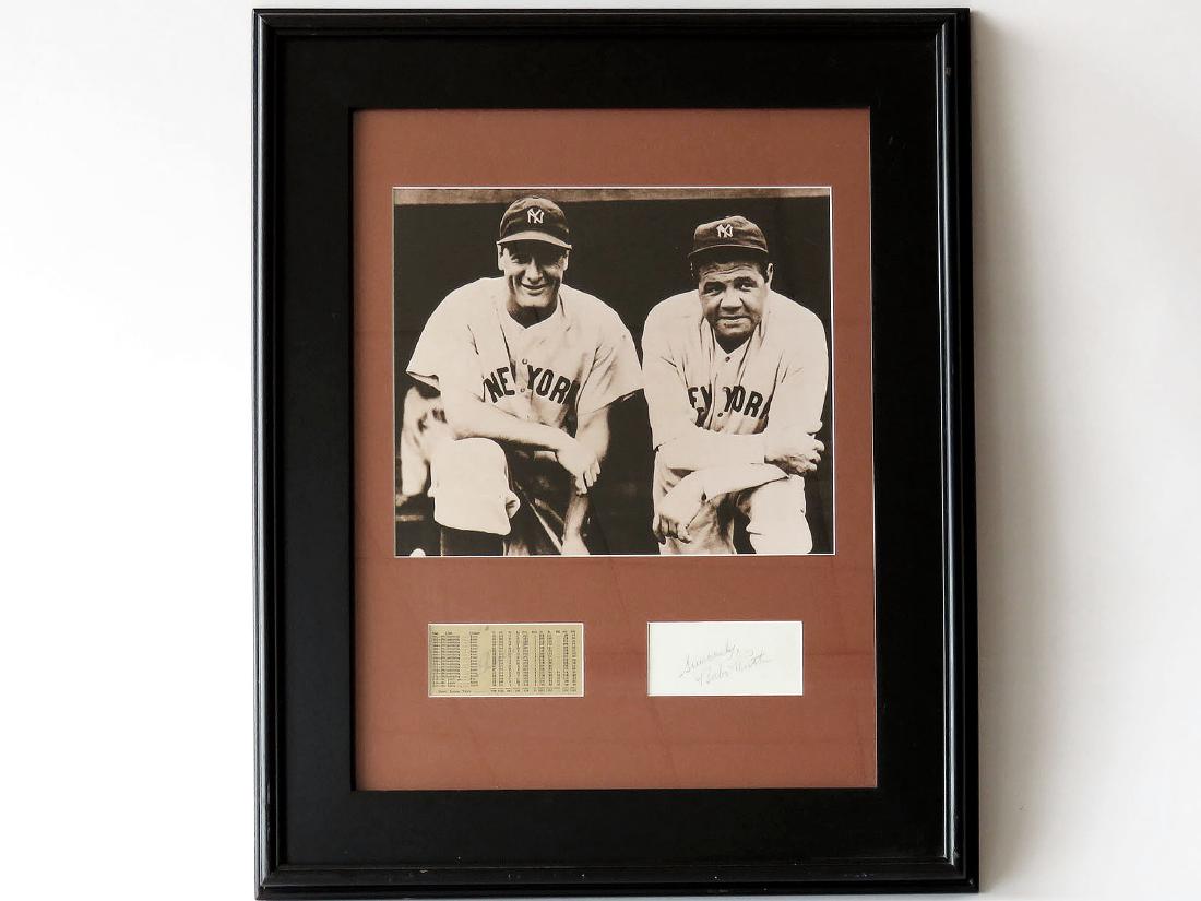 NY YANKEE AUTOGRAPH/SIGNATURE CUT, RUTH/GEHRIG (1 of 5)