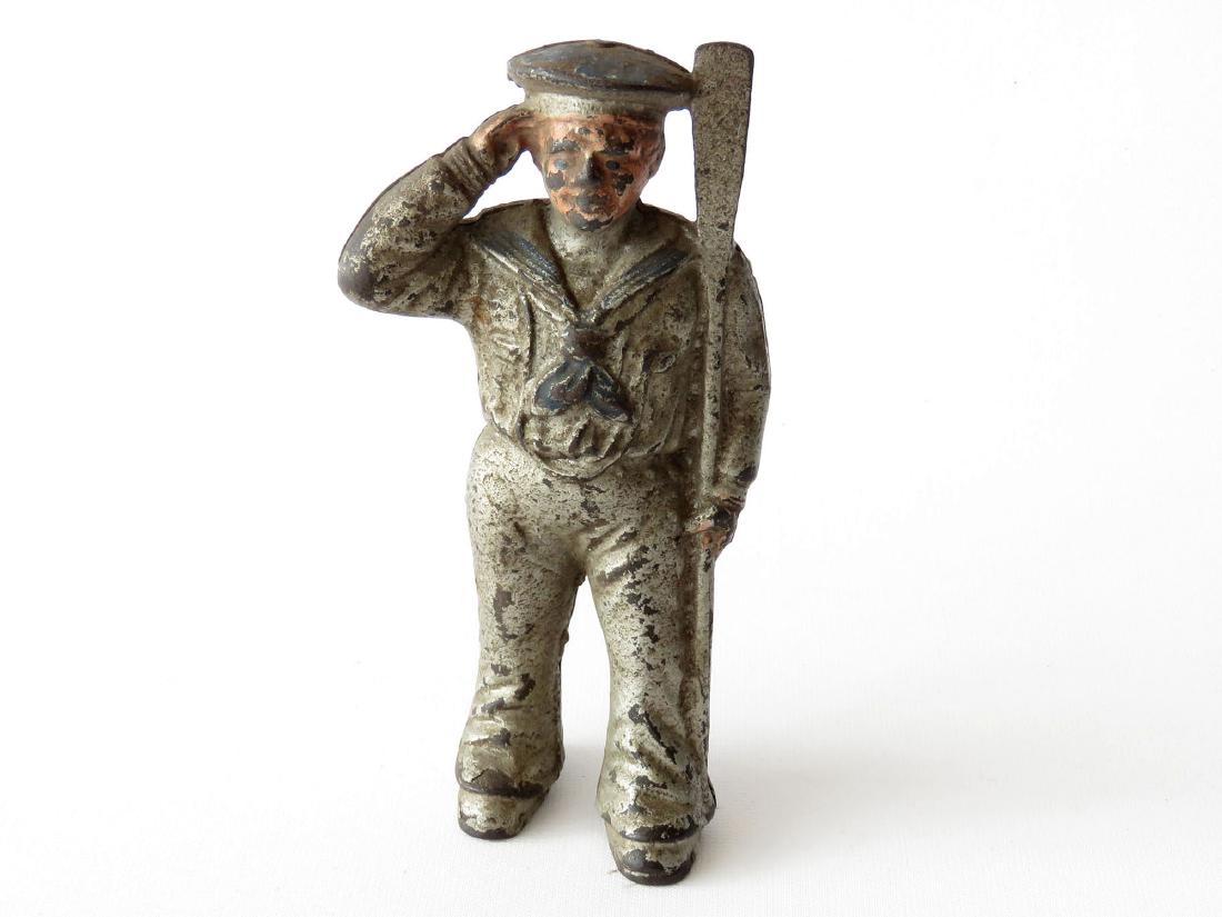 CAST IRON SAILOR STILL BANK C. 1920 (1 of 3)