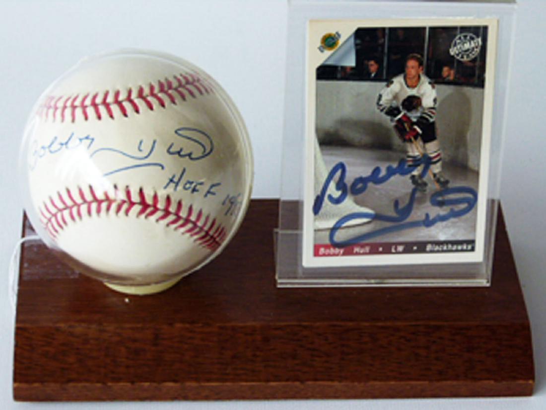 BLACKHAWKS HOCKEY AUTOGRAPHED BASEBALL, SIGNED (1 of 5)