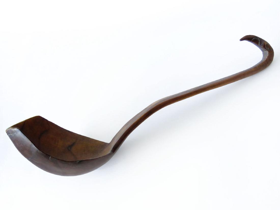 NORTHWEST COAST TLINGIT CARVED FEAST LADLE 19TH C. (1 of 9)
