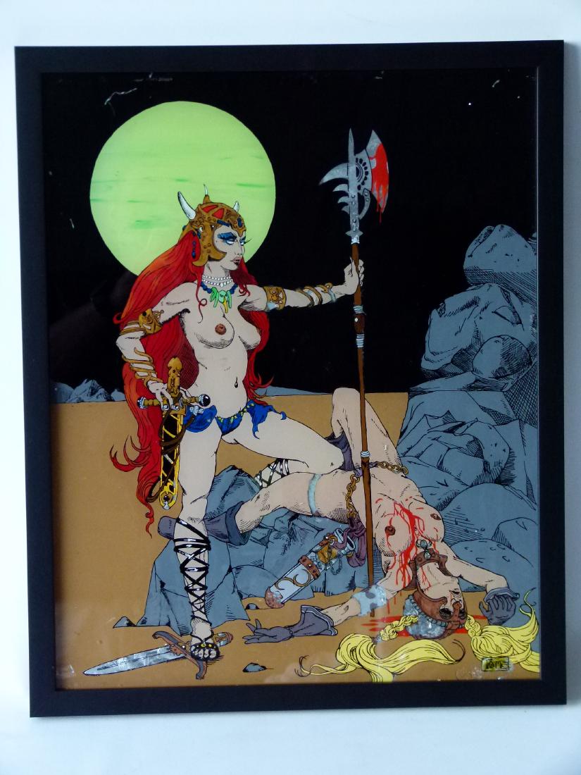 REVERSE PAINTING/GLASS COMIC BOOK COVER ART (1 of 4)