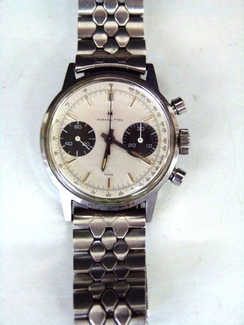 VINTAGE HAMILTON CHRONOGRAPH WRISTWATCH, C. 1950 (1 of 4)