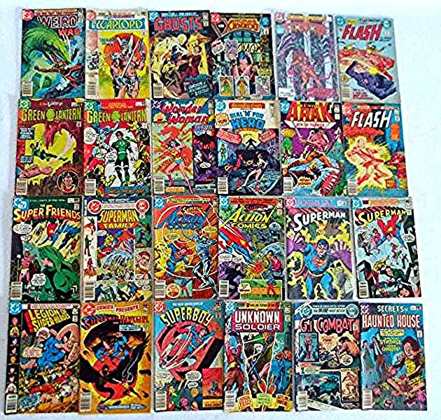 VINTAGE COMICS INCL. JUSTICE LEAGUE, THE FLASH (1 of 2)